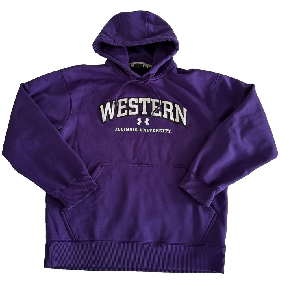 Under Armour Unisex S Western Illinois University Hoodie Sweatshirt WIU UA Loose